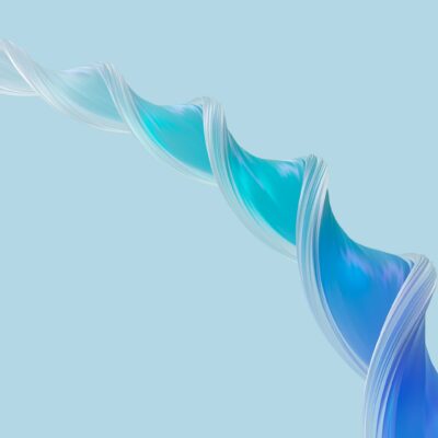 a blue and white swirl on a light blue background