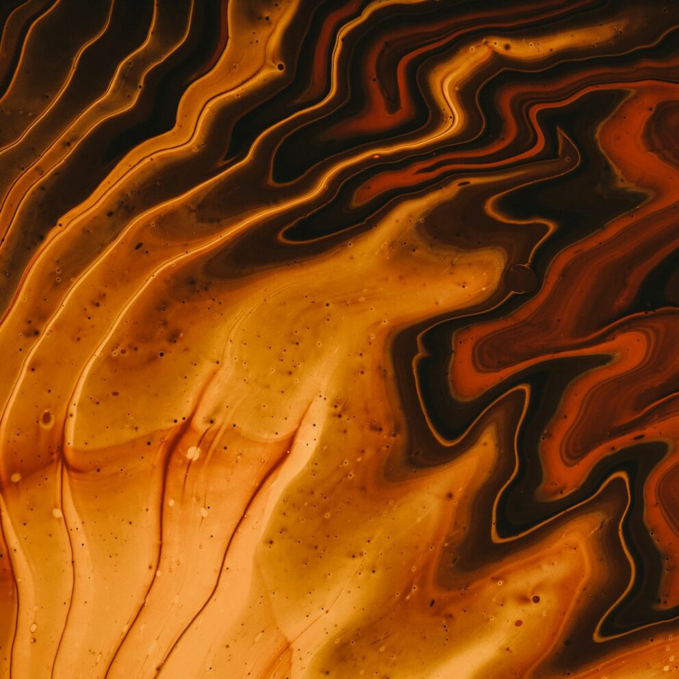 a close up view of a brown and black surface